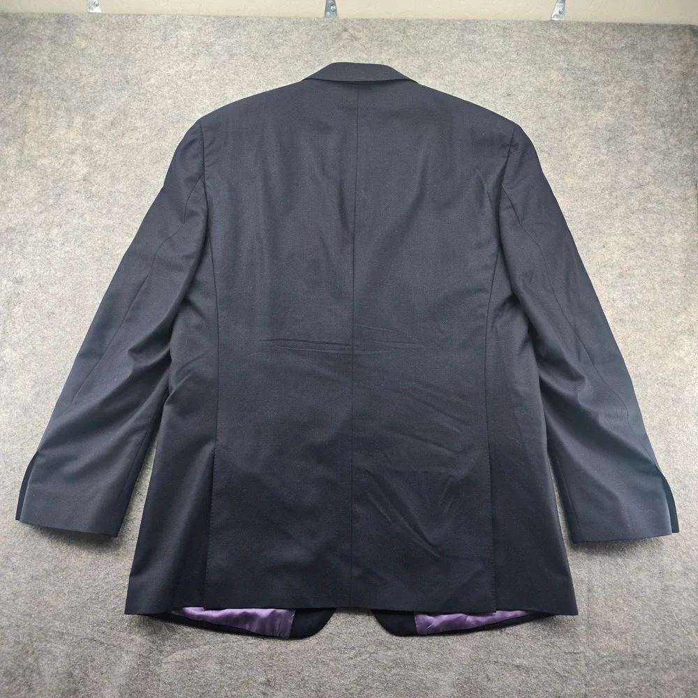 Aristo Eighteen Arlington Mens 44L Navy Blue 100% Wool 2 Button Blazer Jacket